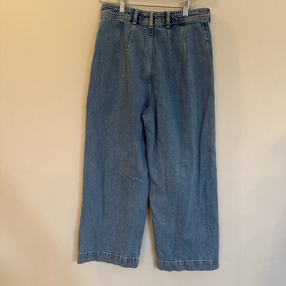 We the Free Wide Leg Cropped Jeans sz 28 Light Wash Jeans - Picture 6 of 8